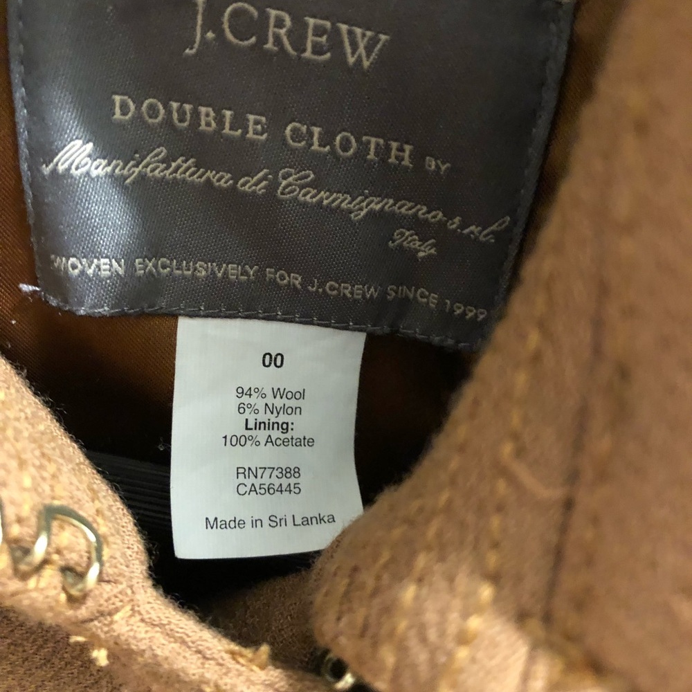 Jcrew doublecloth wool camel townhouse coat 00 - Picture 5 of 8